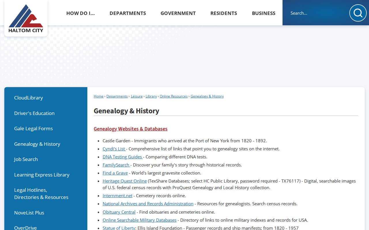 Haltom City city directory research at the library genealogy history resource